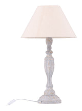 Caen bordlampe, tre, beige