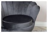 Calais Lounge Chair, Dark Grey Velvet