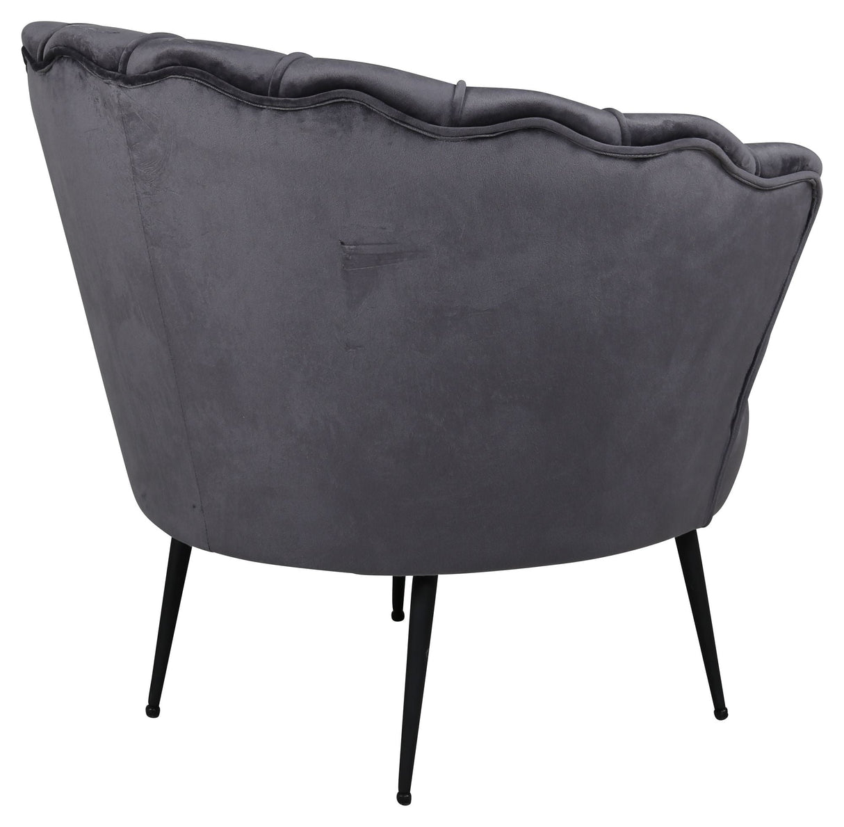 Calais Lounge Chair, Dark Grey Velvet