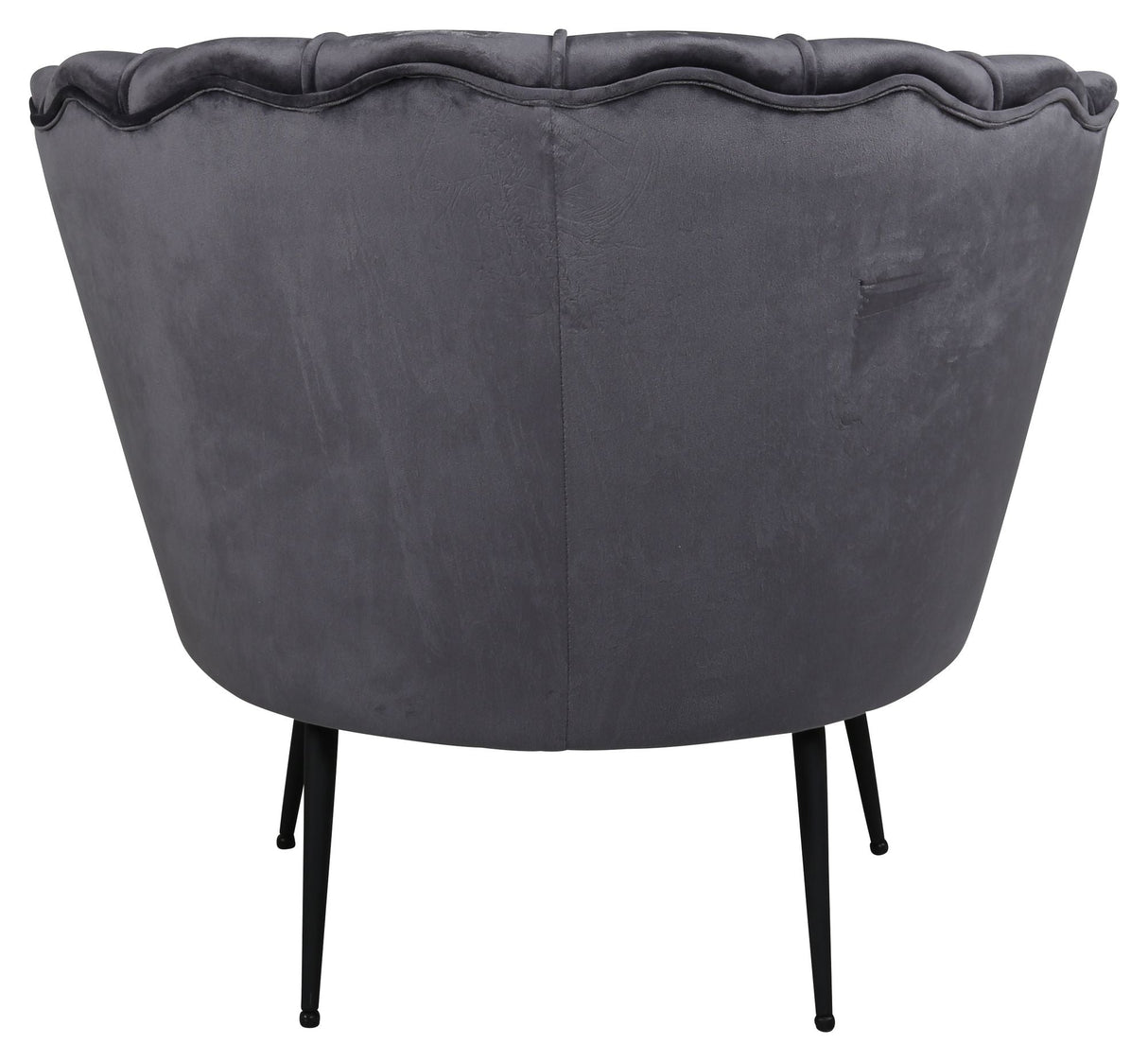 Calais Lounge Chair, Dark Grey Velvet