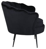 Calais Lounge Chair, Black Velour