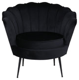 Calais Lounge Chair, Black Velour