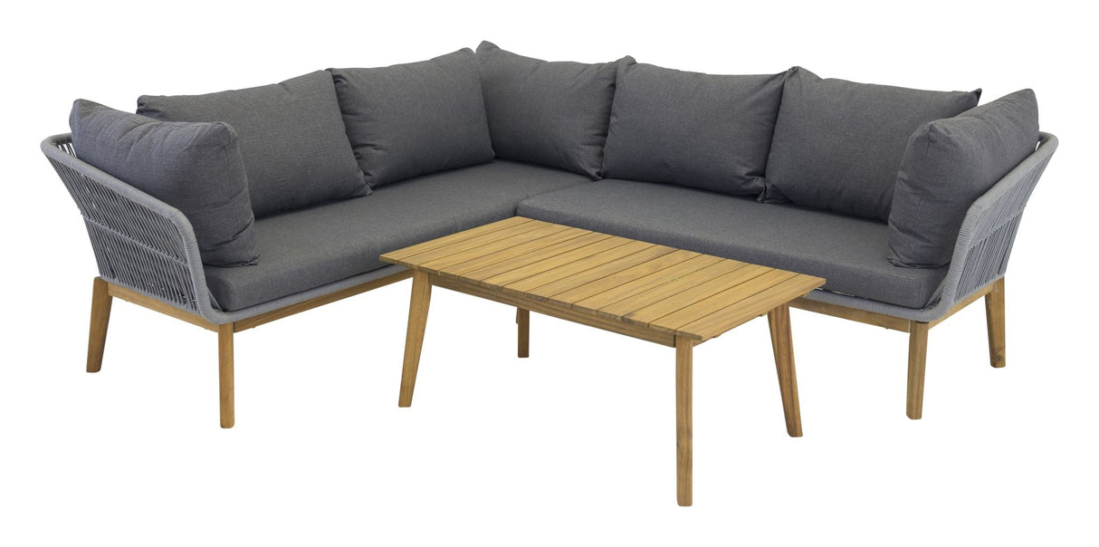 Chania Lounge Kit - Acacia/Grey