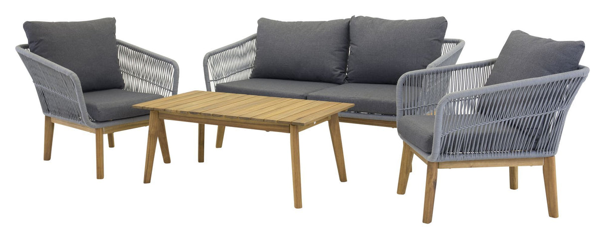 Chania Lounge Set Acacie/Grey