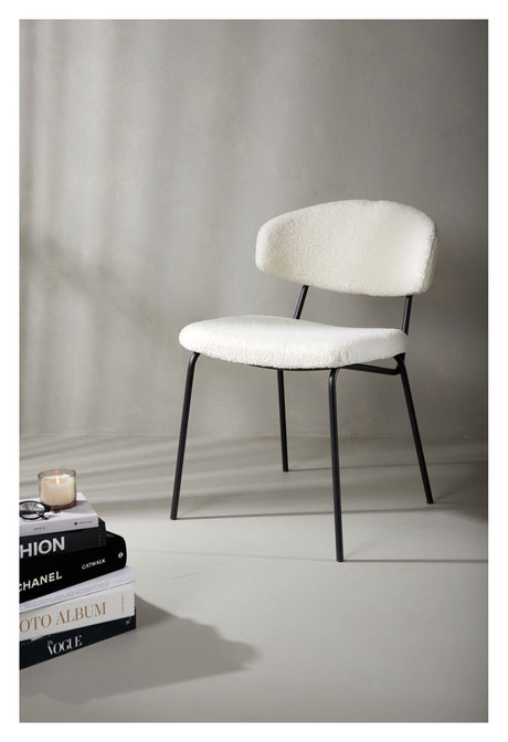 Chico Dining Chair - White Bouclé