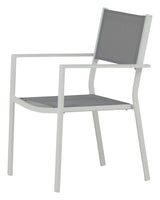 Copacabana Garden Chair, Stackable - White/Grey