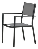 Copacabana Garden Chair, Stackable - Svart/grå