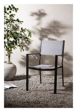 Copacabana Garden Chair, Stackable - Svart/grå