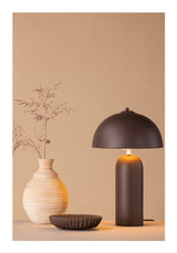 Corello bordlampe, spraystone, brun