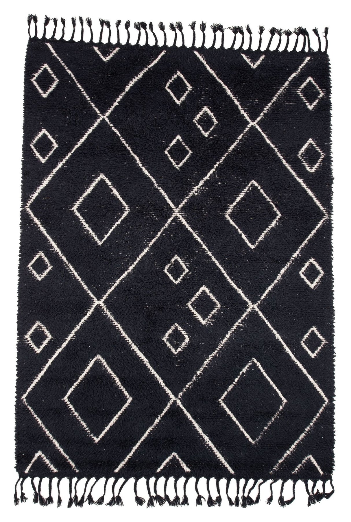 David Wool Rug 230x160 - Svart/hvitt