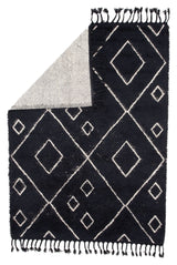 David Wool Rug 230x160 - Svart/hvitt