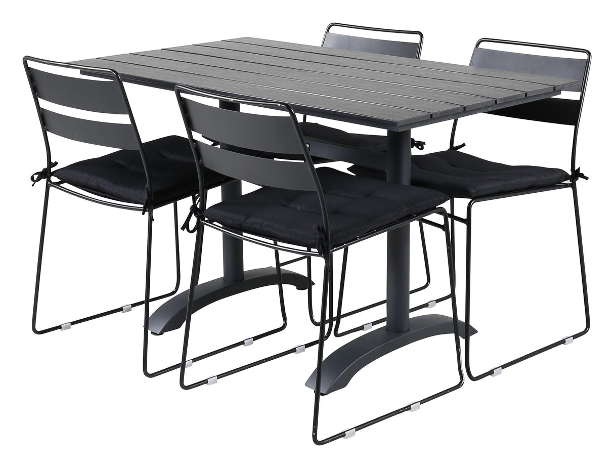 Denver Garden Table 70x120 - Svart