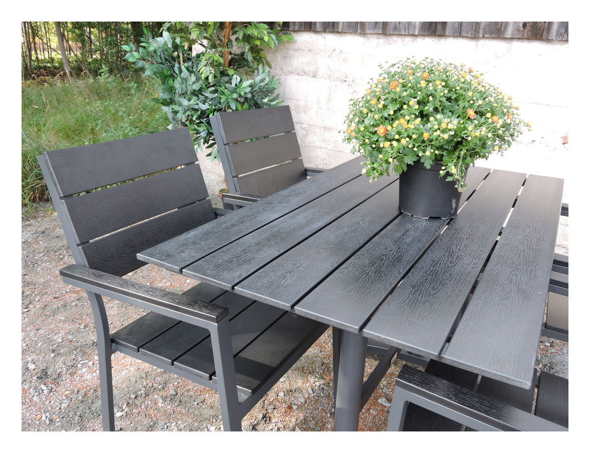 Denver Garden Table 70x120 - Svart