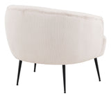 Derry Lounge Chair, Velvet, Beige