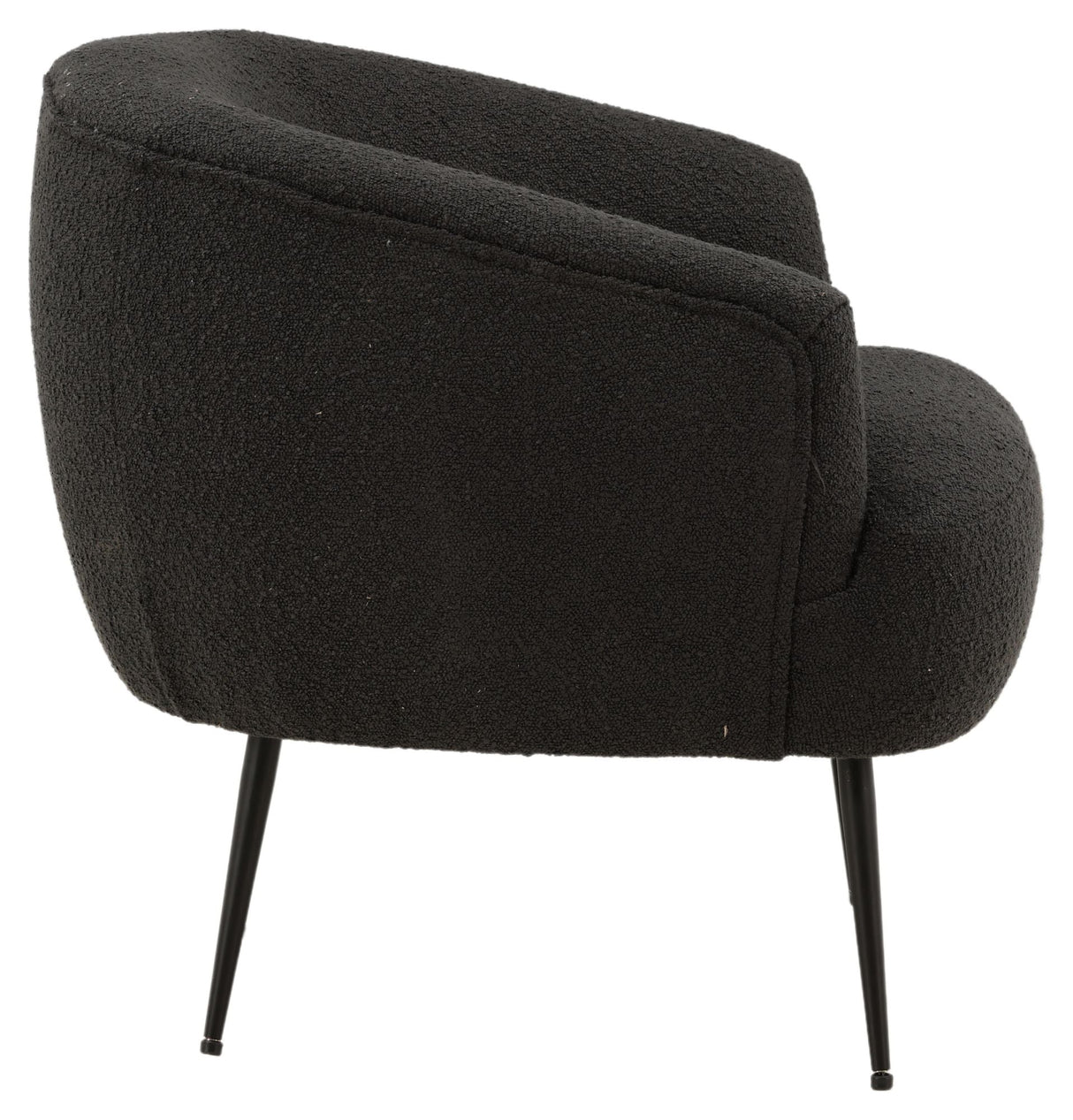 Derry Lounge Chair - Black/Grey Bouclé