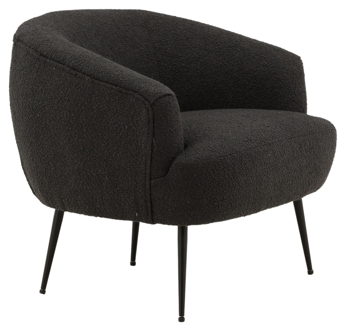 Derry Lounge Chair - Black/Grey Bouclé