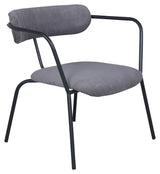 Duffy Lounge Chair, Gray Corduroy