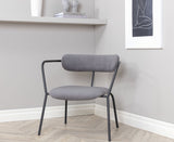 Duffy Lounge Chair, Gray Corduroy