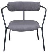 Duffy Lounge Chair, Gray Corduroy