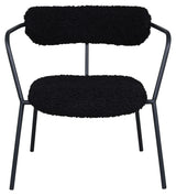 Duffy Lounge Chair, Black Teddy