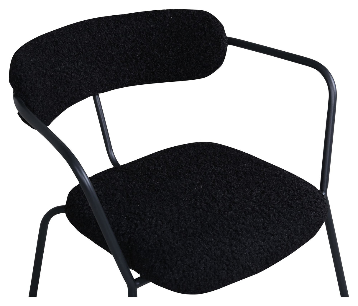 Duffy Lounge Chair, Black Teddy