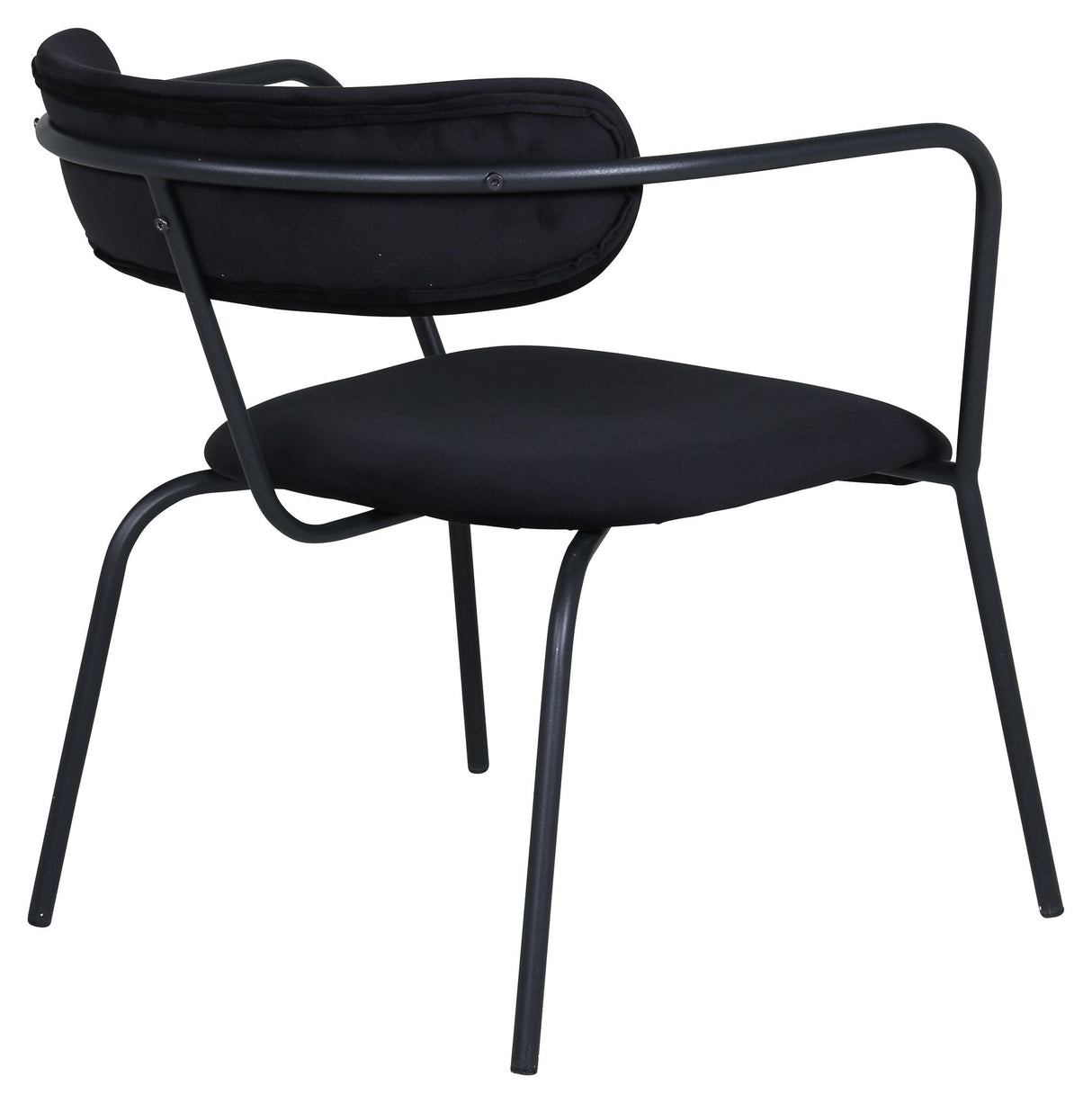 Duffy Lounge Chair, Black Velvet