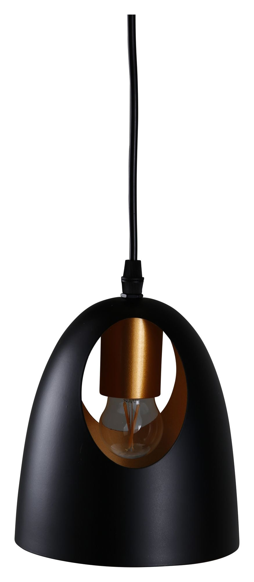 Elda Pendant Luminaire D16XH17, svart/kobber