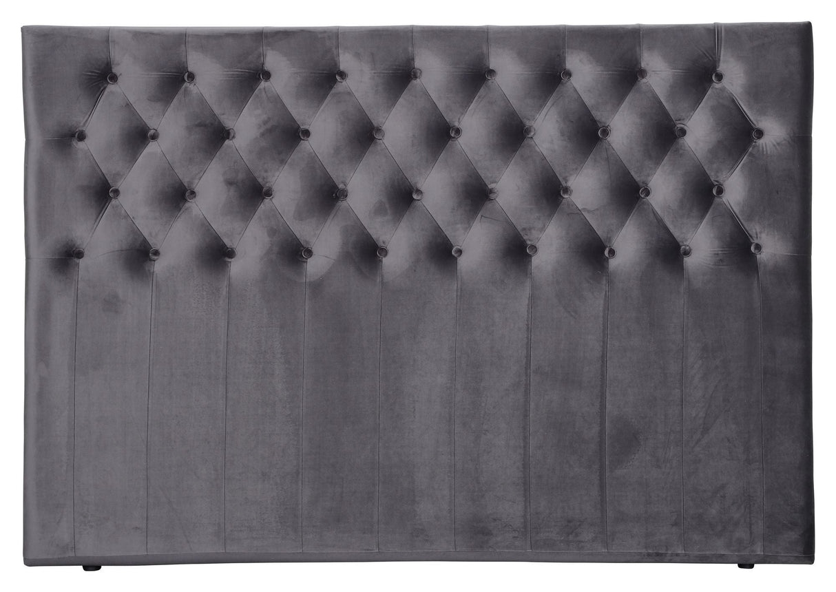 Furuvik Headboard, Dark Grey Velvet, B: 160