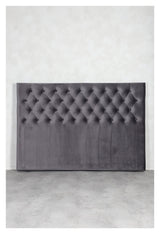 Furuvik Headboard, Dark Grey Velvet, B: 160