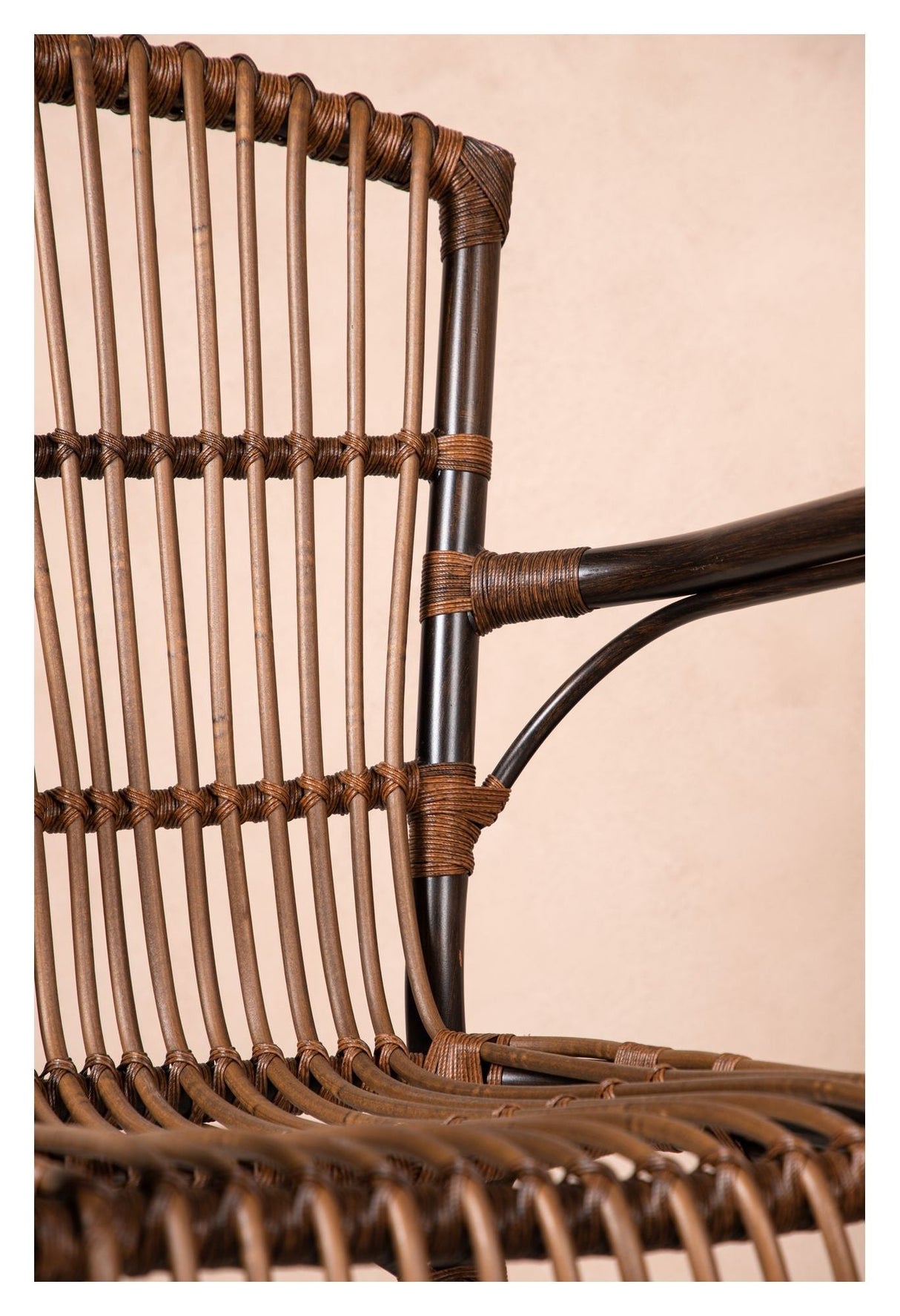 Galera Garden Chair, Synthetic PE Braid, Brown Alu