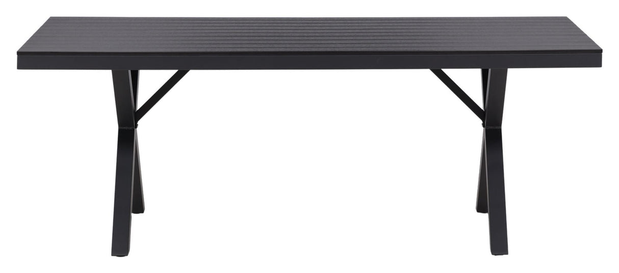 Garcia Garden Table, Black Alu, 100x200