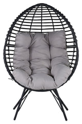 Glasgow Hanging Chair, Black W. Grå pute