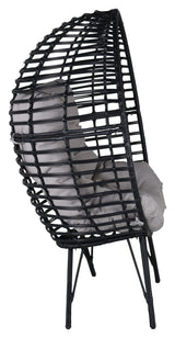 Glasgow Hanging Chair, Black W. Grå pute