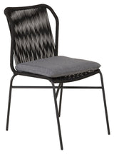 Julian Garden Chair, Black Line, Stackable