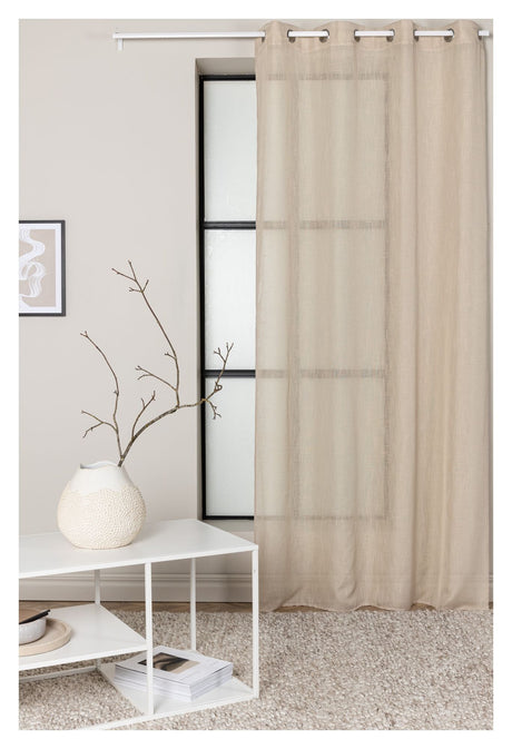 Kaya Gardin Polyester 140x290 - Beige