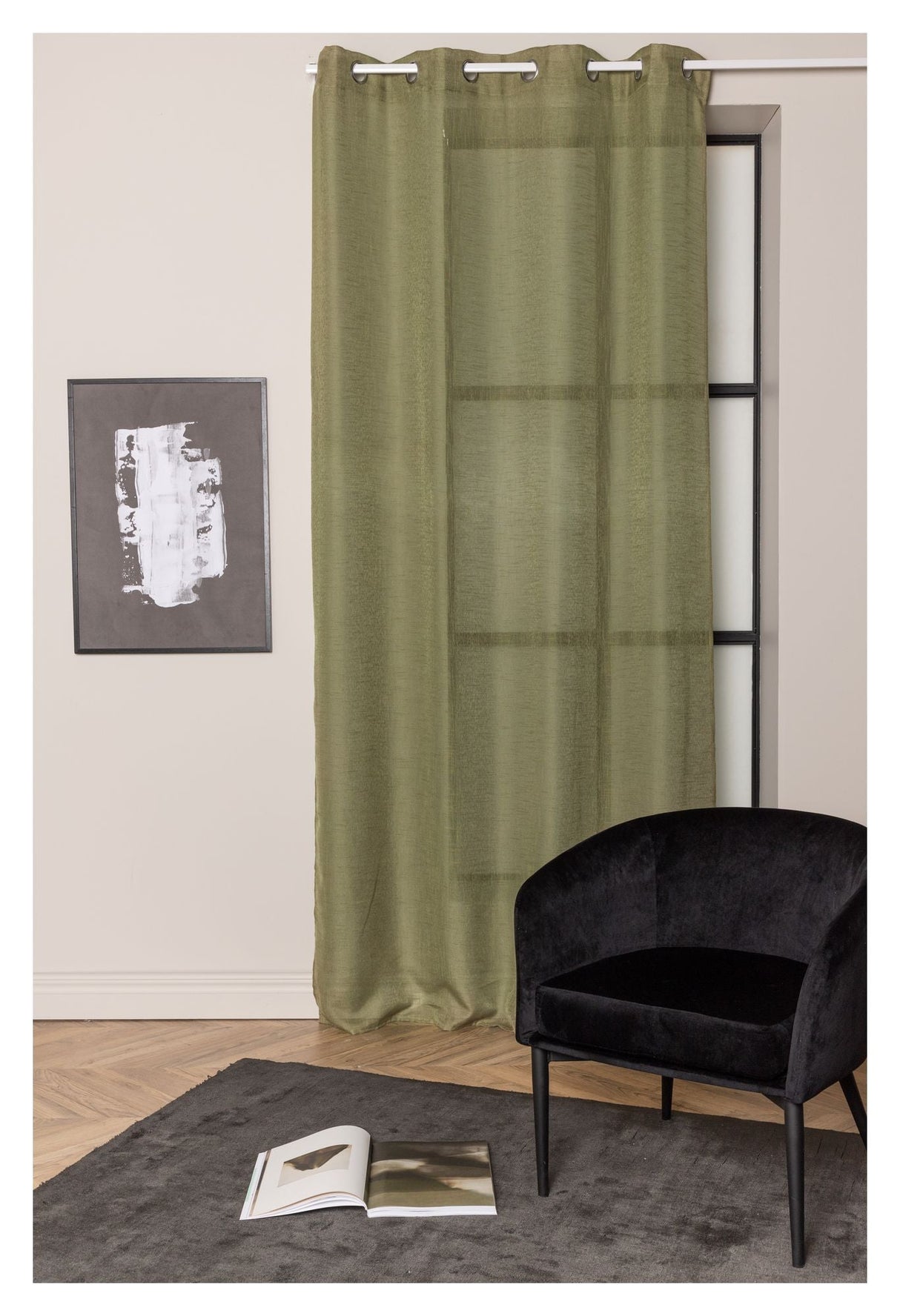 Kaya Curtain Polyester 140x290 - grønn