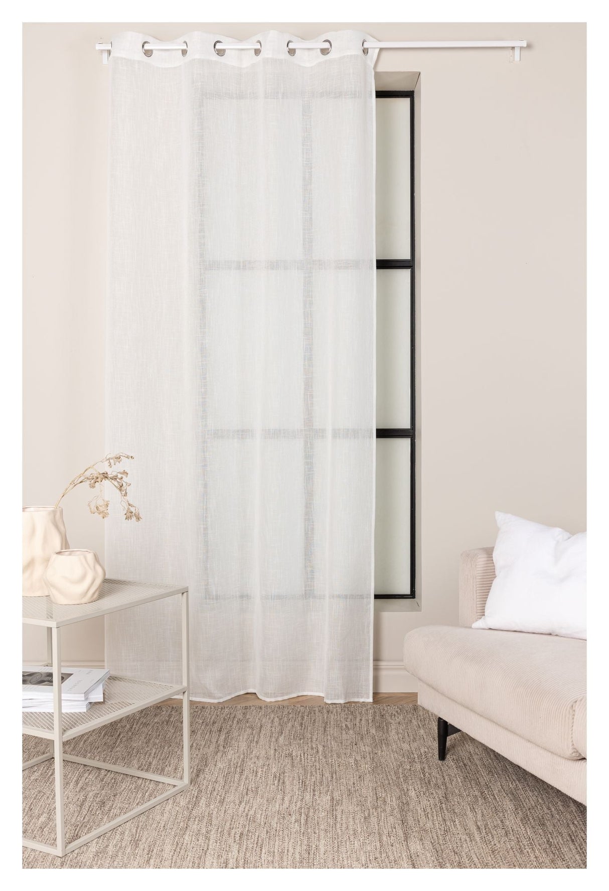 Kaya Curtain Polyester 140x290 - hvit