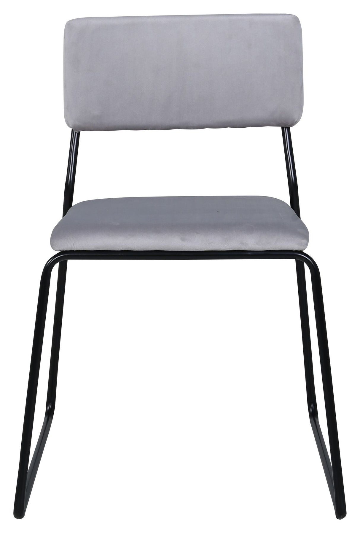 Kenth Dining Chair, Light Grey Velvet/Black