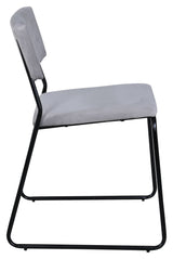 Kenth Dining Chair, Light Grey Velvet/Black