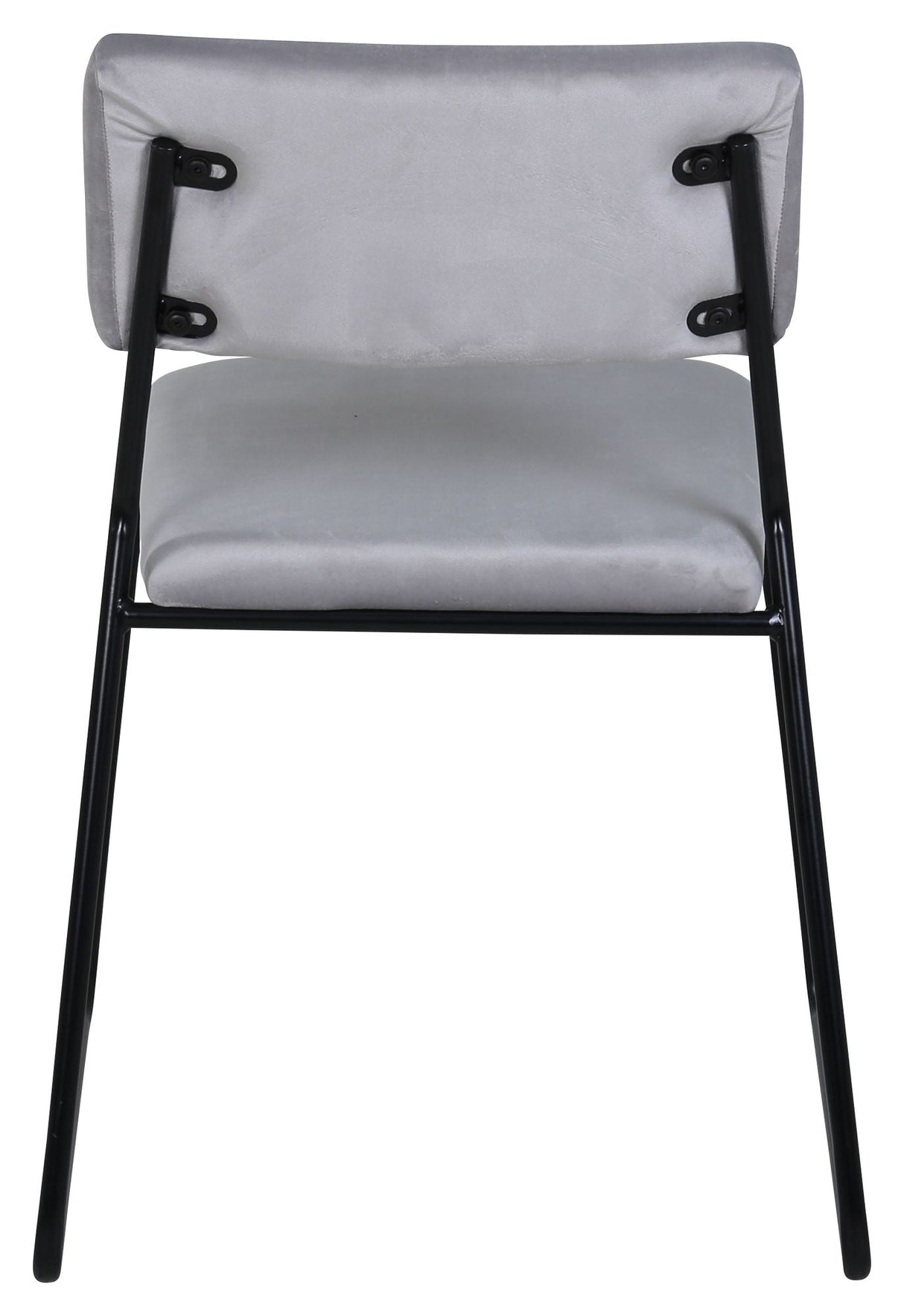 Kenth Dining Chair, Light Grey Velvet/Black