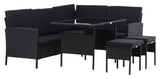 Knock Lounge Sofa - Svart flette