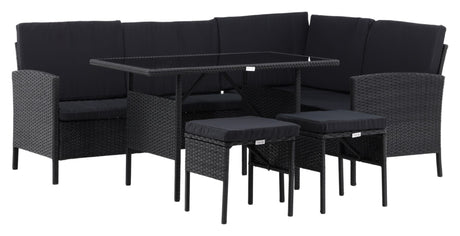 Knock Lounge Sofa - Svart flette