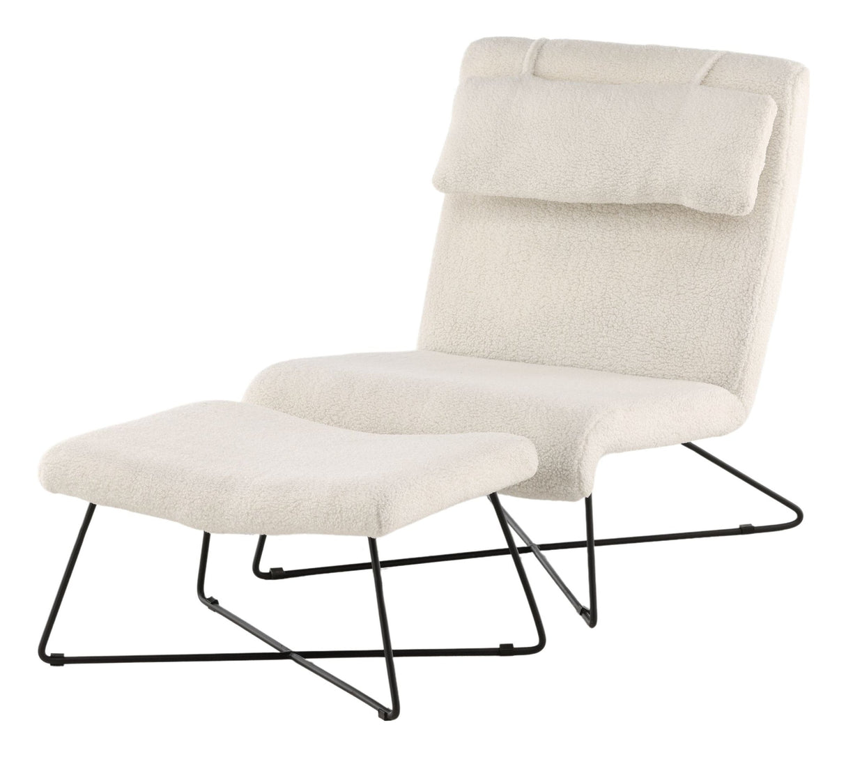 Laconia Lounge Chair, stål, hvit