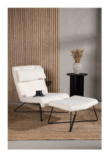 Laconia Lounge Chair, stål, hvit