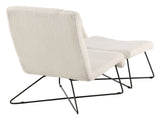 Laconia Lounge Chair, stål, hvit