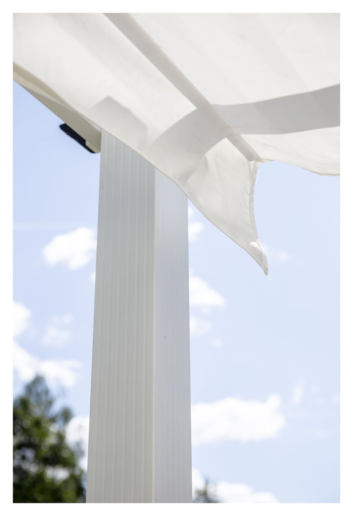 Lazio, Pergola Fabric, White Alu/White