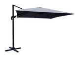 Leeds parasol 3x3m 360 svart/grå