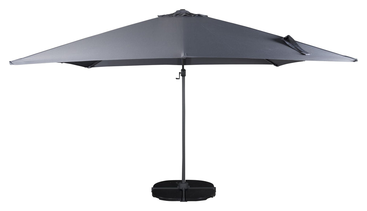 Leeds parasol 3x3m 360 svart/grå