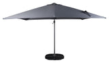 Leeds parasol 3x3m 360 svart/grå