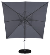 Leeds parasol 3x3m 360 svart/grå